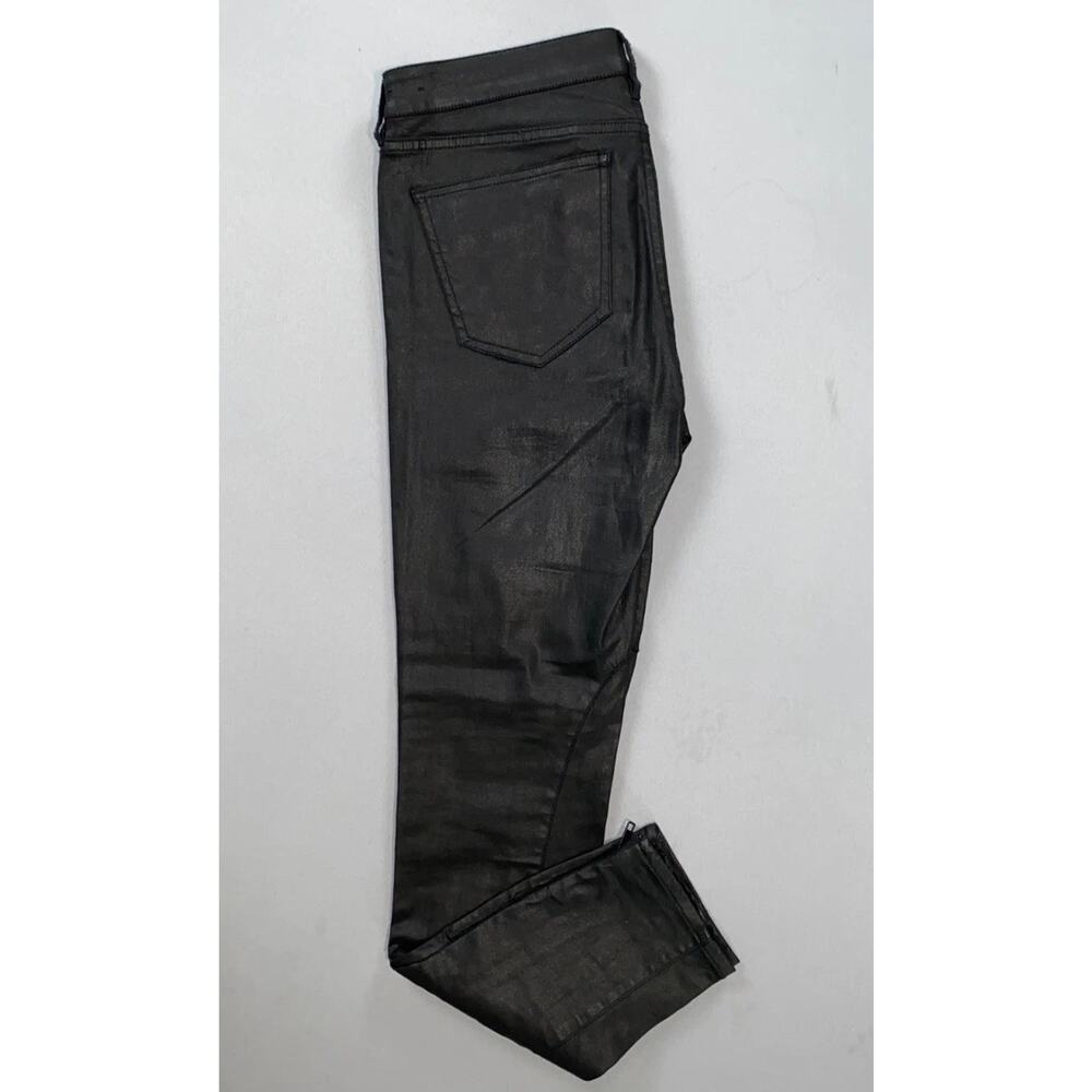 Madewell Skinny Ankle Coated Motorcycle Zip Pants Women's Size 27 EUC!